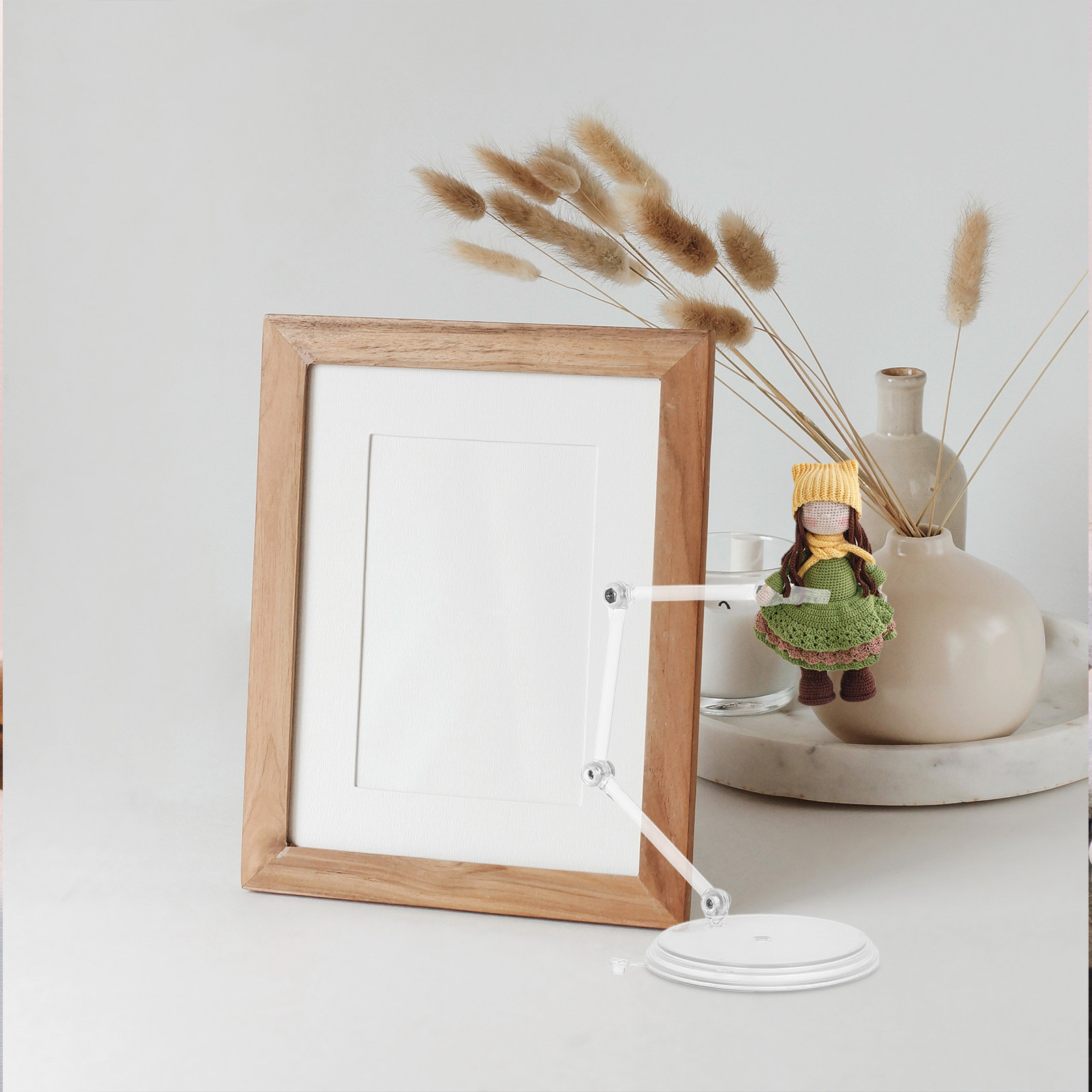 Action Figure Stand - Suporte Transparente Ajustável de 3 Peças